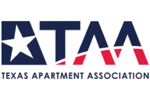 Texas Apartment Association logo, which consists of a white background with the text 