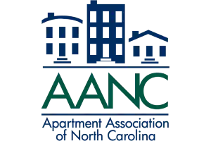 Logo of the Apartment Association of North Carolina, which consists of a white background with a blue
