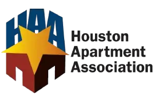 Houston Apartment Association logo, which consists of a white background with the text 